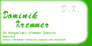 dominik kremmer business card